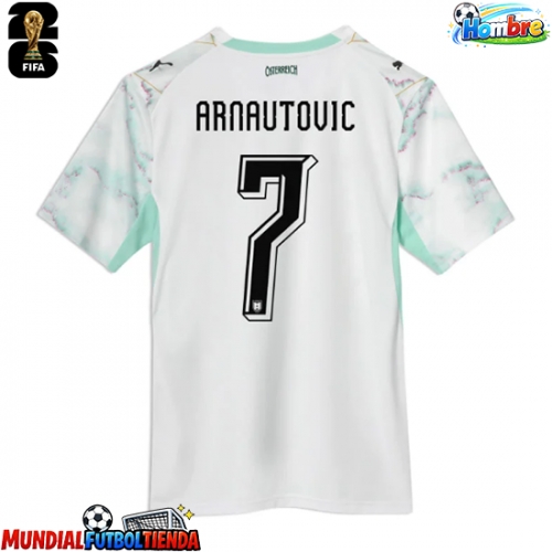 Camiseta Austria Marko Arnautovic #7 Segunda Equipación Replica Mundial 2026 mangas cortas